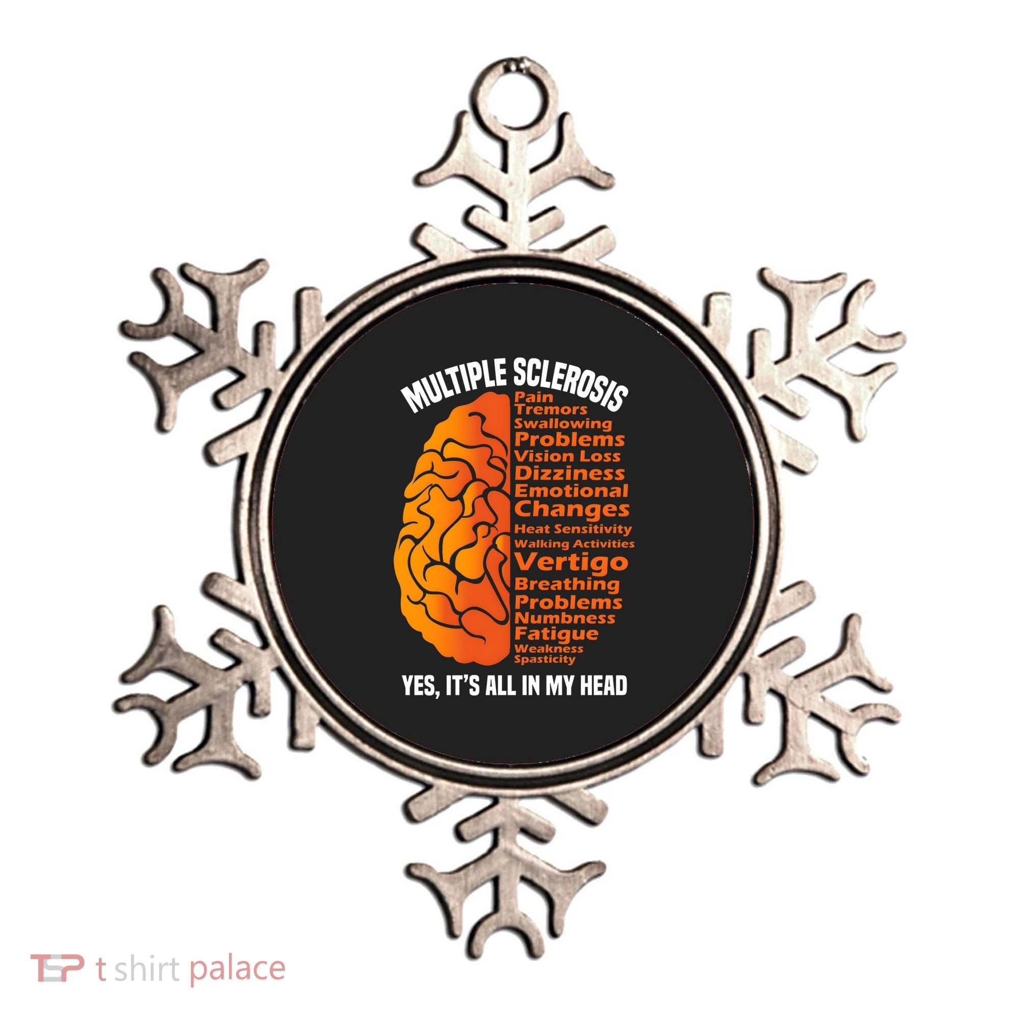 Multiple Sclerosis ItS All In My Head Ornament