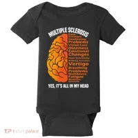 Multiple Sclerosis ItS All In My Head Baby Bodysuit thumb 0