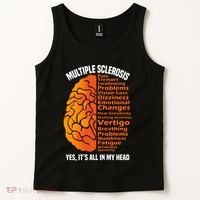 Multiple Sclerosis ItS All In My Head Tank Top thumb 2