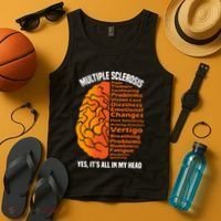 Multiple Sclerosis ItS All In My Head Tank Top thumb 4
