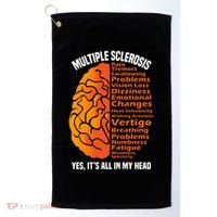 Multiple Sclerosis ItS All In My Head Golf Towel thumb 0