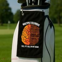 Multiple Sclerosis ItS All In My Head Golf Towel thumb 2