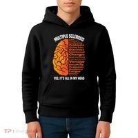 Multiple Sclerosis ItS All In My Head Kids Hoodie thumb 4