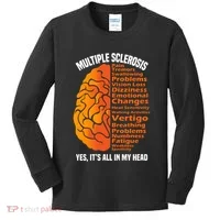 Multiple Sclerosis ItS All In My Head Kids Long Sleeve Shirt thumb 0