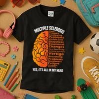 Multiple Sclerosis ItS All In My Head Kids T-Shirt thumb 3