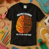 Multiple Sclerosis ItS All In My Head Kids T-Shirt thumb 3