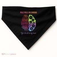 Multiple Sclerosis It's All In My Head Disease Fighter USA-Made Doggie Bandana thumb 0
