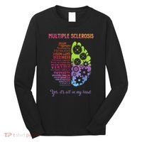 Multiple Sclerosis It's All In My Head Disease Fighter Long Sleeve Shirt thumb 0