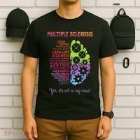 Multiple Sclerosis It's All In My Head Disease Fighter T-Shirt thumb 6
