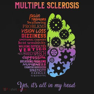 Multiple Sclerosis It's All In My Head Disease Fighter Baby Long Sleeve Bodysuit