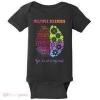 Multiple Sclerosis It's All In My Head Disease Fighter Baby Bodysuit thumb 0
