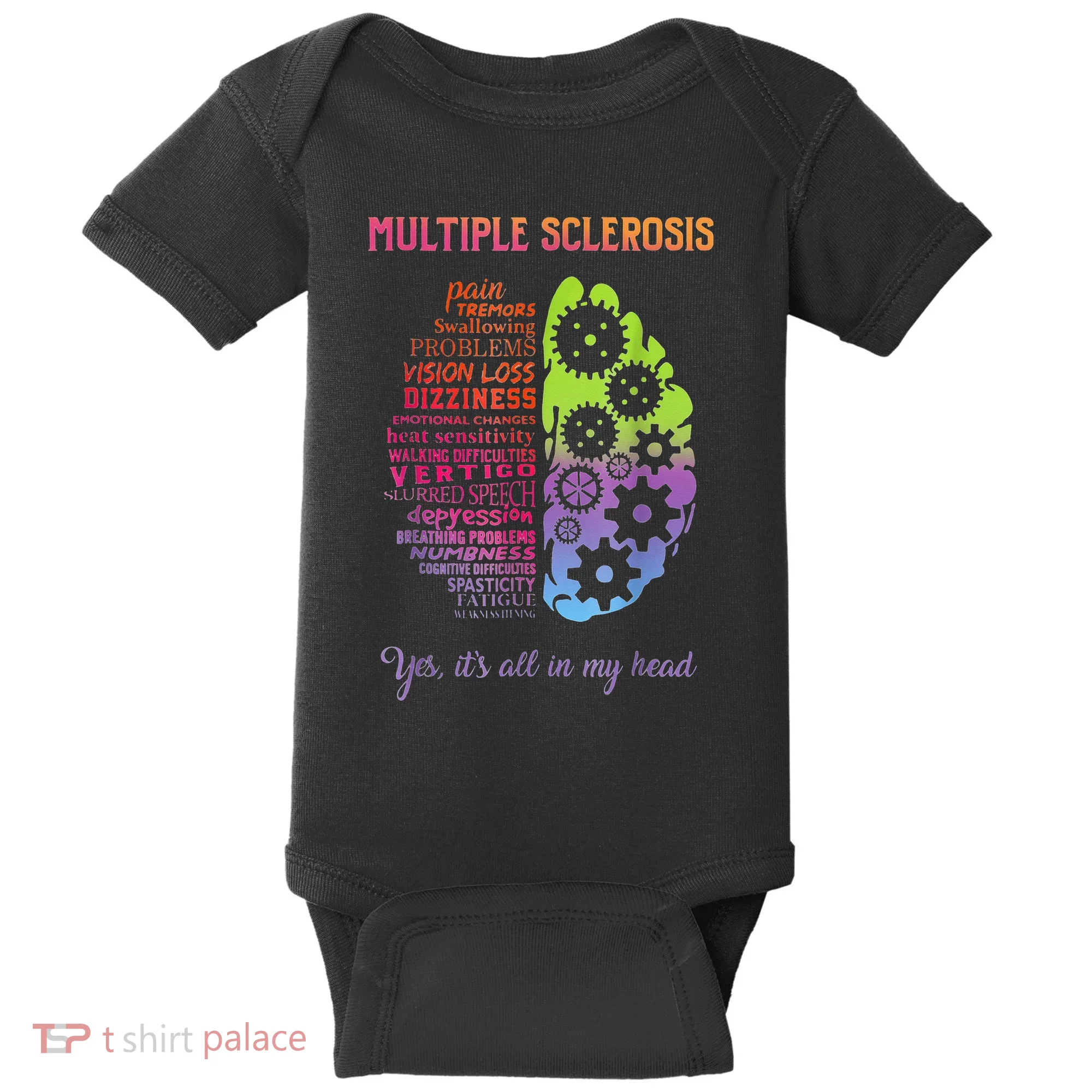 Multiple Sclerosis It's All In My Head Disease Fighter Baby Bodysuit