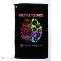 Multiple Sclerosis It's All In My Head Disease Fighter Golf Towel thumb 0