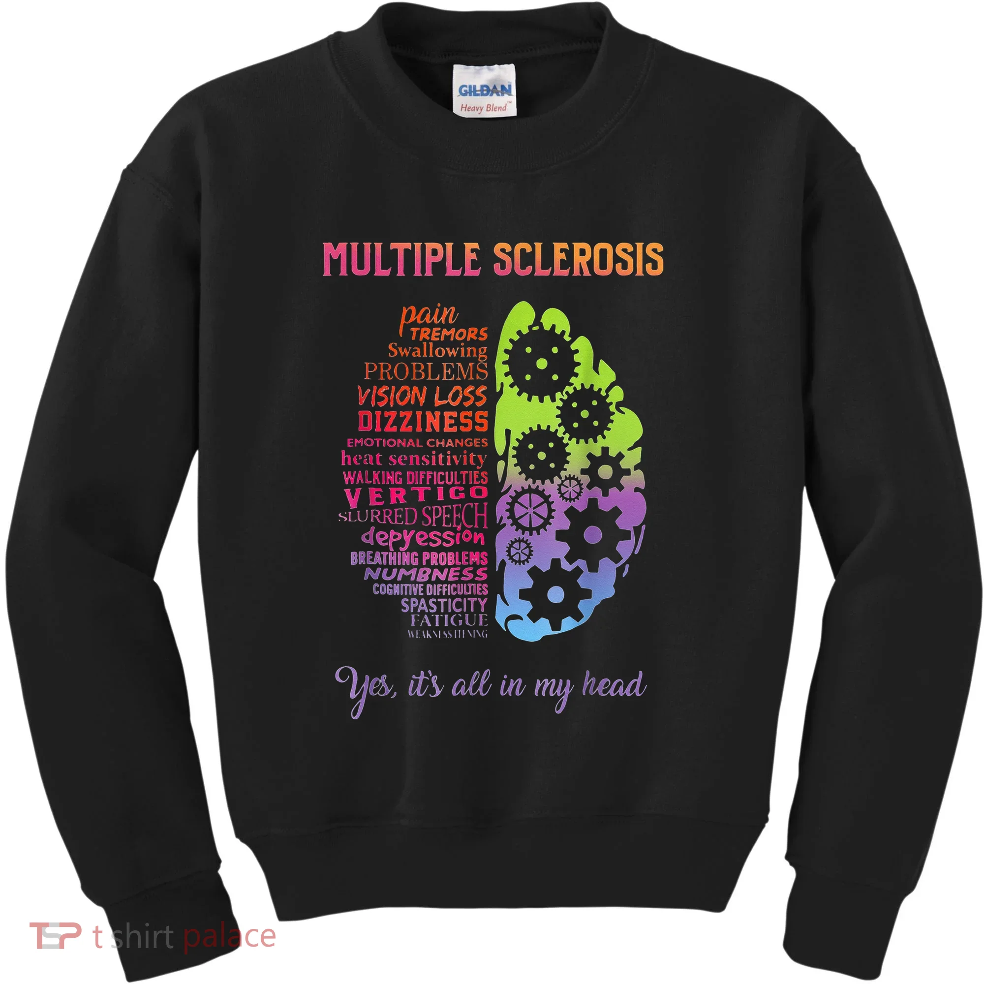 Multiple Sclerosis It's All In My Head Disease Fighter Kids Sweatshirt