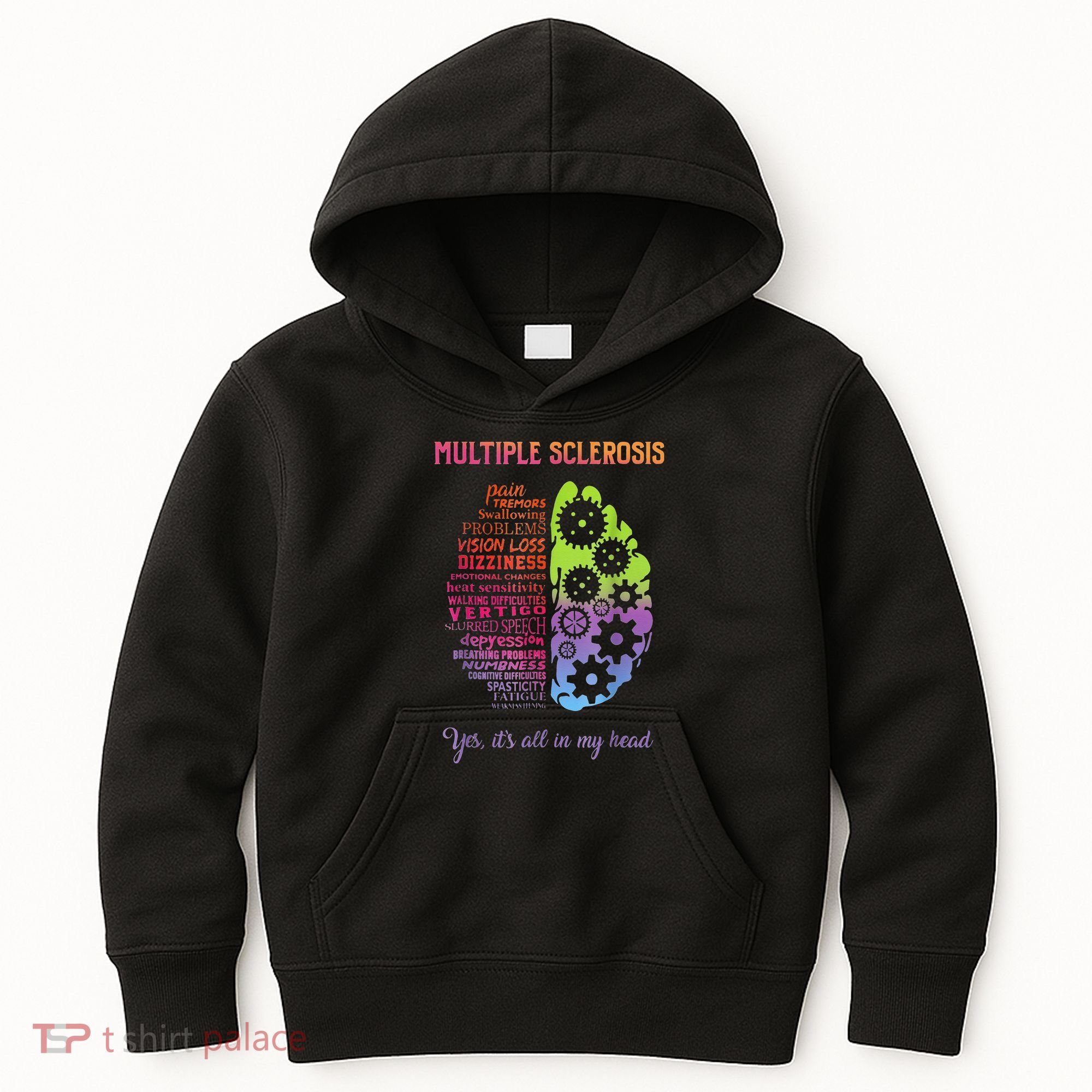 Multiple Sclerosis It's All In My Head Disease Fighter Kids Hoodie