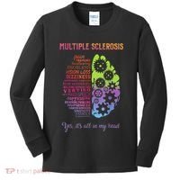 Multiple Sclerosis It's All In My Head Disease Fighter Kids Long Sleeve Shirt thumb 0