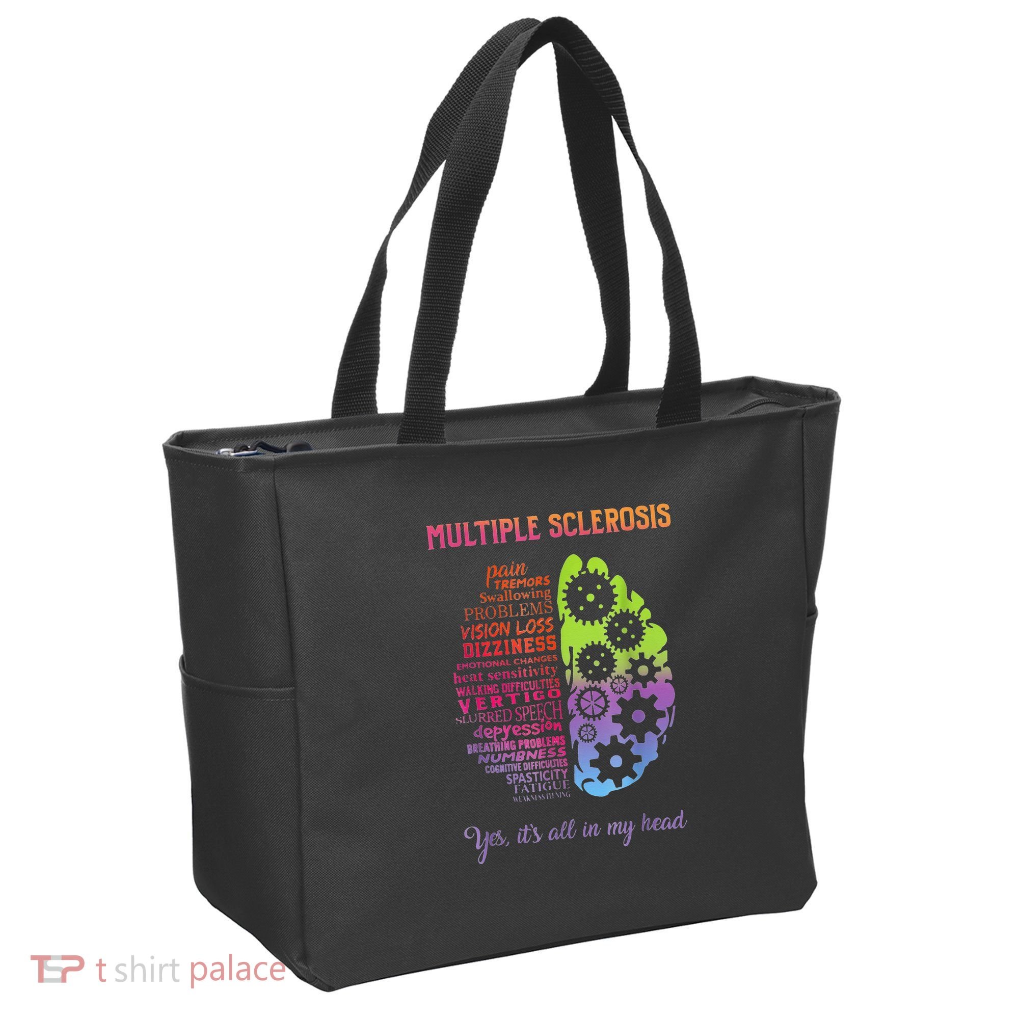 Multiple Sclerosis It's All In My Head Disease Fighter Tote Bag