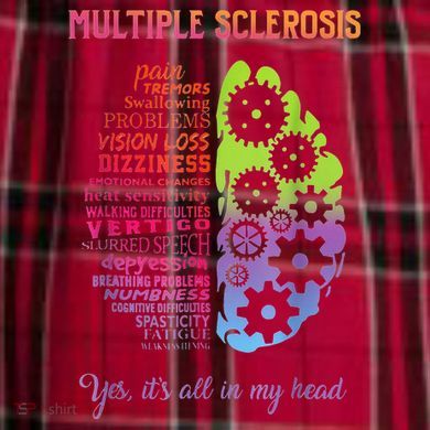 Multiple Sclerosis It's All In My Head Disease Fighter Women's Flannel Plaid Pajama Pants