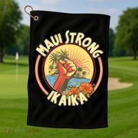 Maui Strong Ikaika Hawaii Golf Towel thumb 1