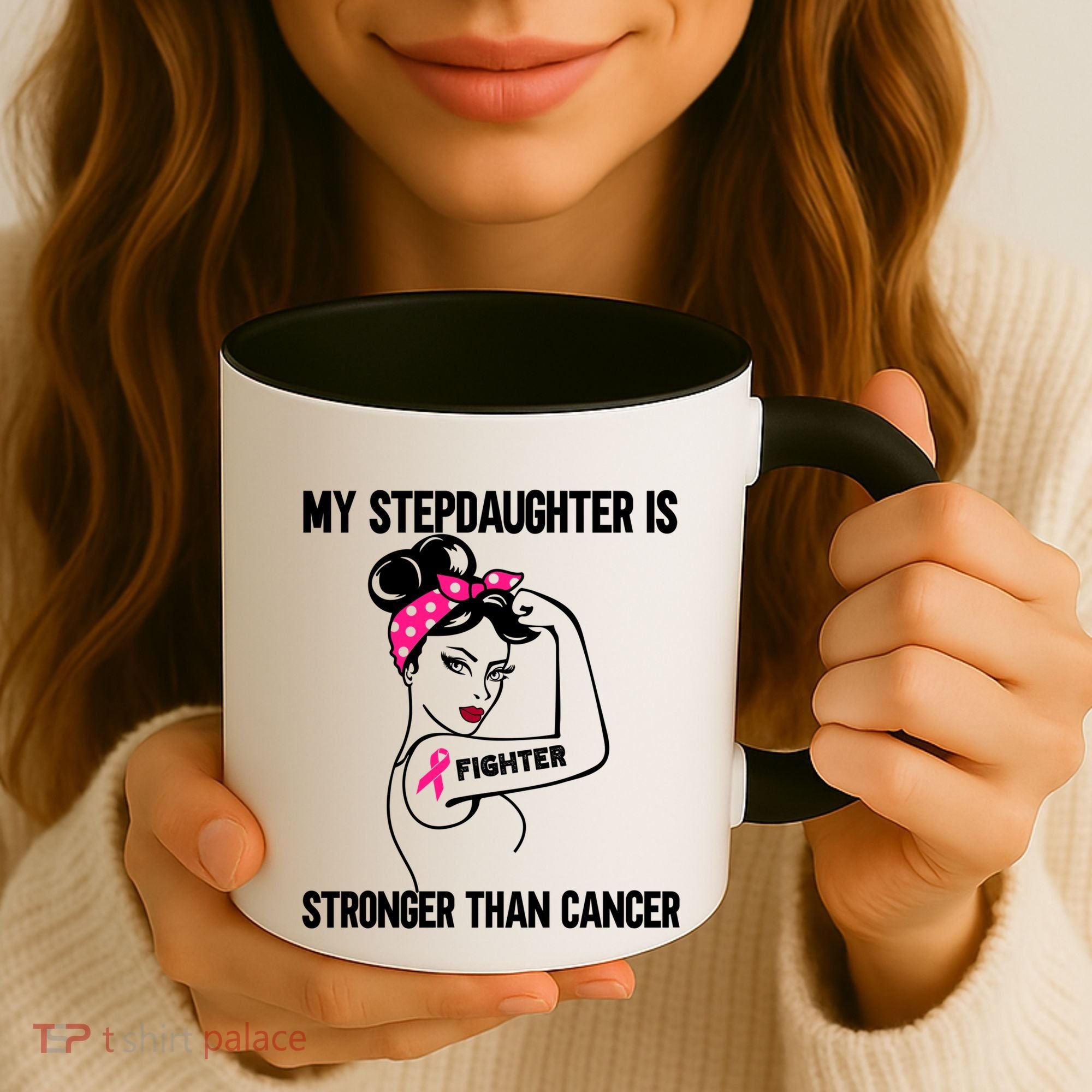 My Stepdaughter Is Stronger Than Cancer Breast Cancer Gift Coffee Mug