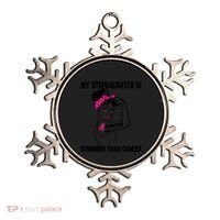 My Stepdaughter Is Stronger Than Cancer Breast Cancer Gift Ornament thumb 0