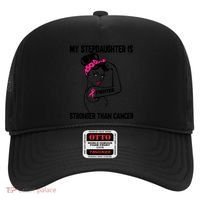 My Stepdaughter Is Stronger Than Cancer Breast Cancer Gift Hat thumb 0