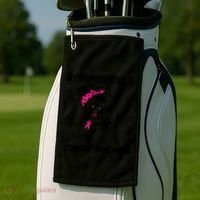 My Stepdaughter Is Stronger Than Cancer Breast Cancer Gift Golf Towel thumb 2