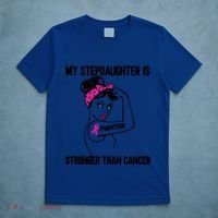 My Stepdaughter Is Stronger Than Cancer Breast Cancer Gift T-Shirt thumb 5