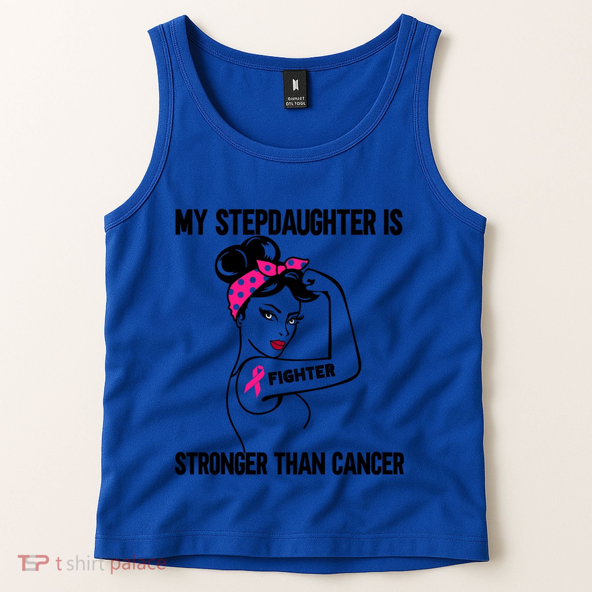 My Stepdaughter Is Stronger Than Cancer Breast Cancer Gift Tank Top