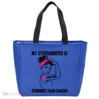 My Stepdaughter Is Stronger Than Cancer Breast Cancer Gift Tote Bag thumb 0