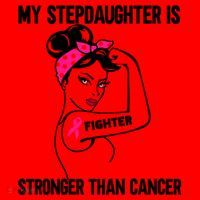 My Stepdaughter Is Stronger Than Cancer Breast Cancer Gift Santa Hat thumb 1