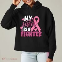 My Sister Is A Fighter Cancer Awareness Ladies Heavyweight Boxy Pullover Hoodie thumb 0