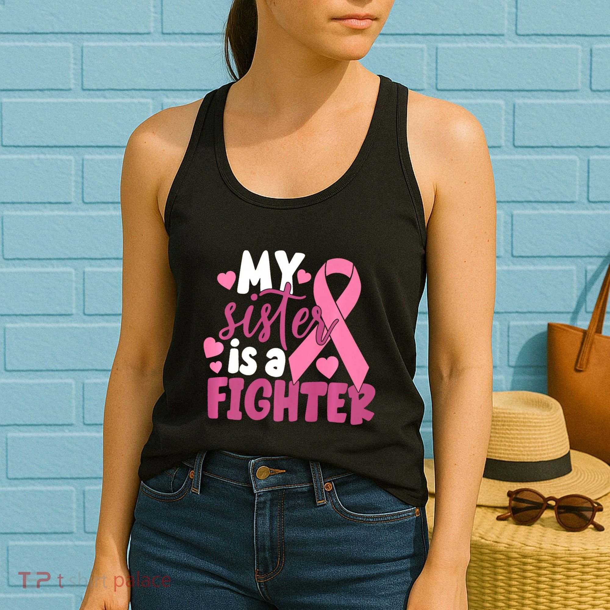 My Sister Is A Fighter Cancer Awareness Women's Tank Top