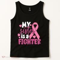 My Sister Is A Fighter Cancer Awareness Tank Top thumb 2