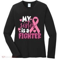 My Sister Is A Fighter Cancer Awareness Women's Long Sleeve Shirt thumb 0