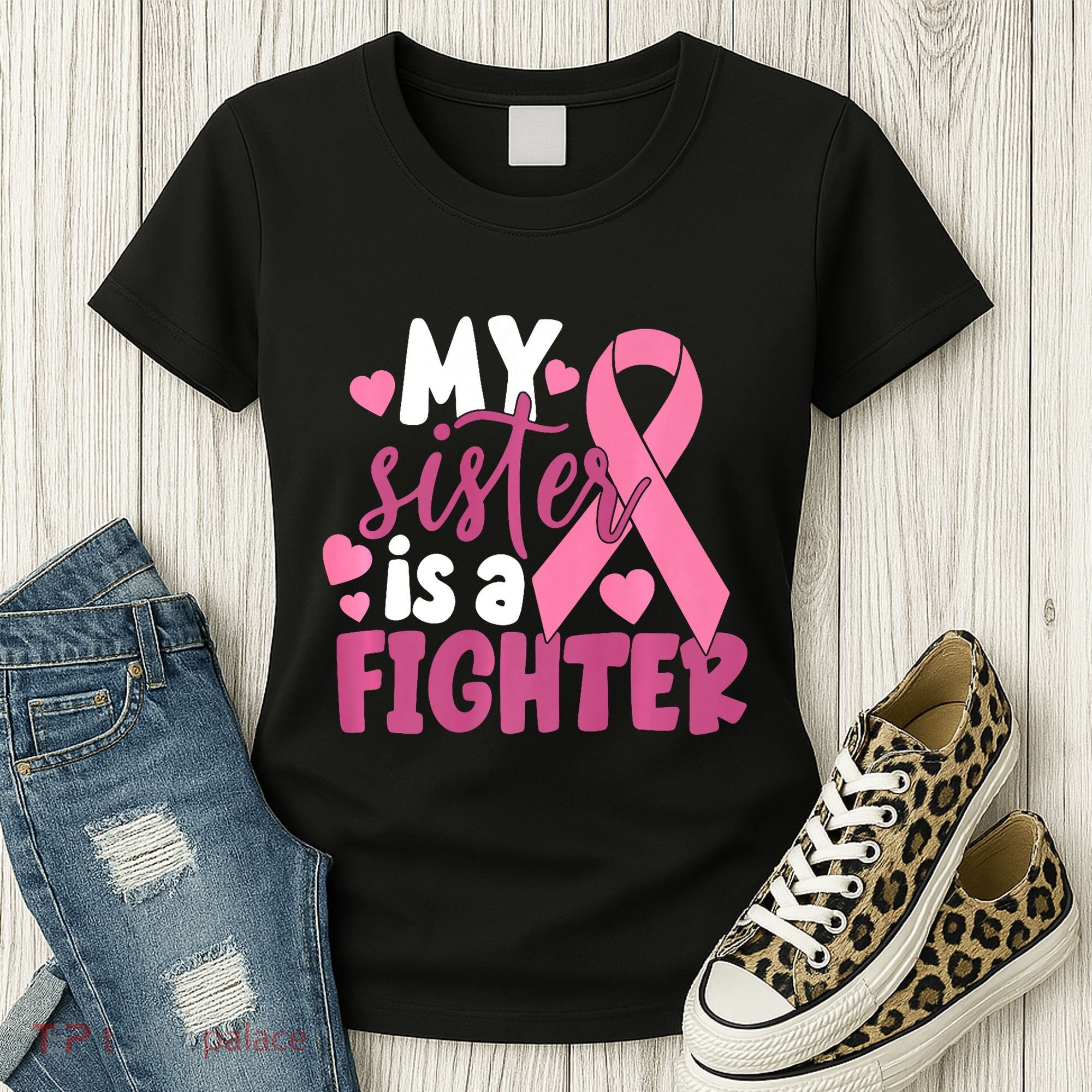 My Sister Is A Fighter Cancer Awareness Women's T-Shirt