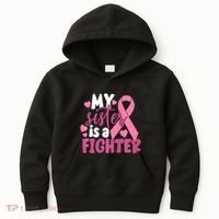 My Sister Is A Fighter Cancer Awareness Kids Hoodie thumb 0