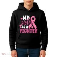 My Sister Is A Fighter Cancer Awareness Kids Hoodie thumb 4