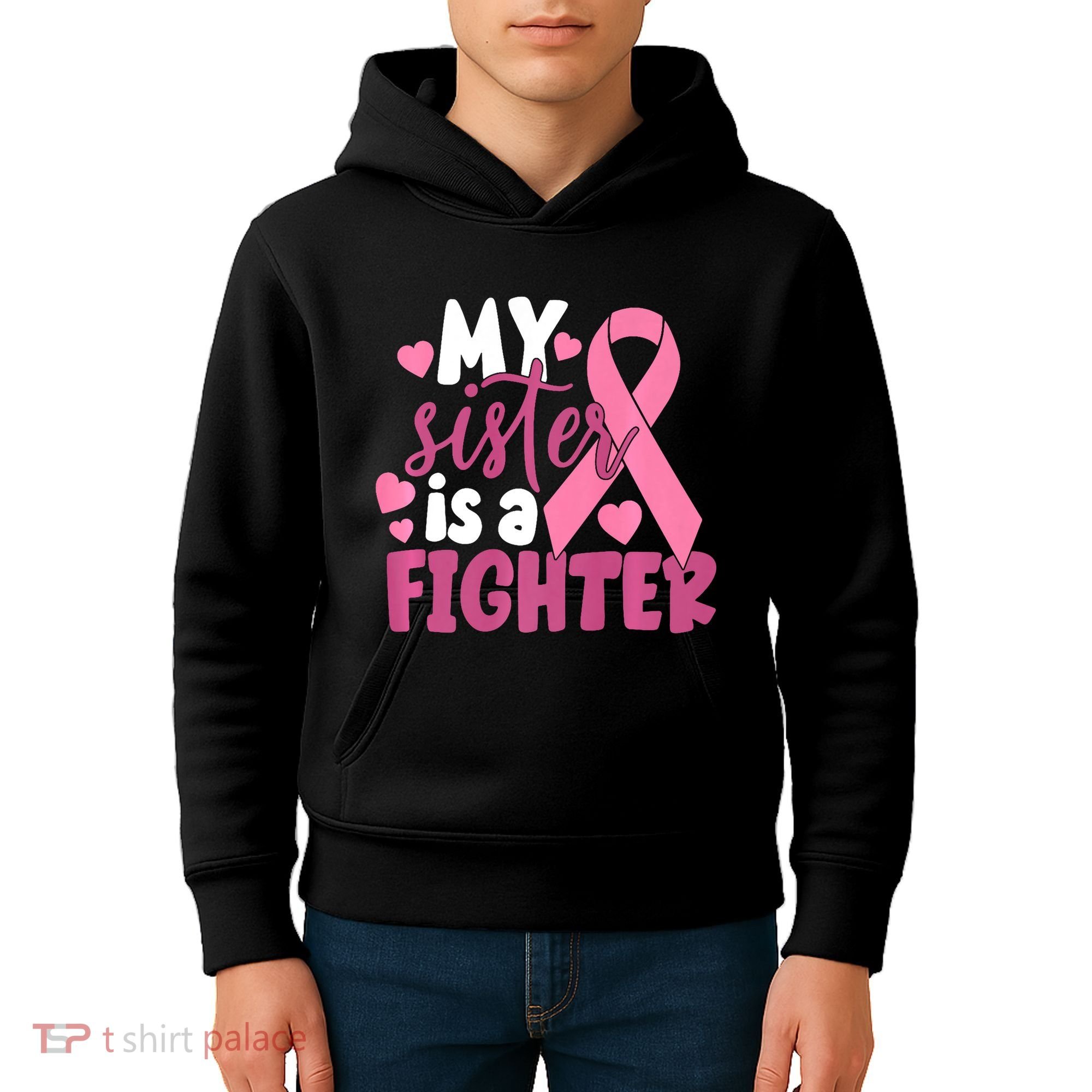 My Sister Is A Fighter Cancer Awareness Kids Hoodie