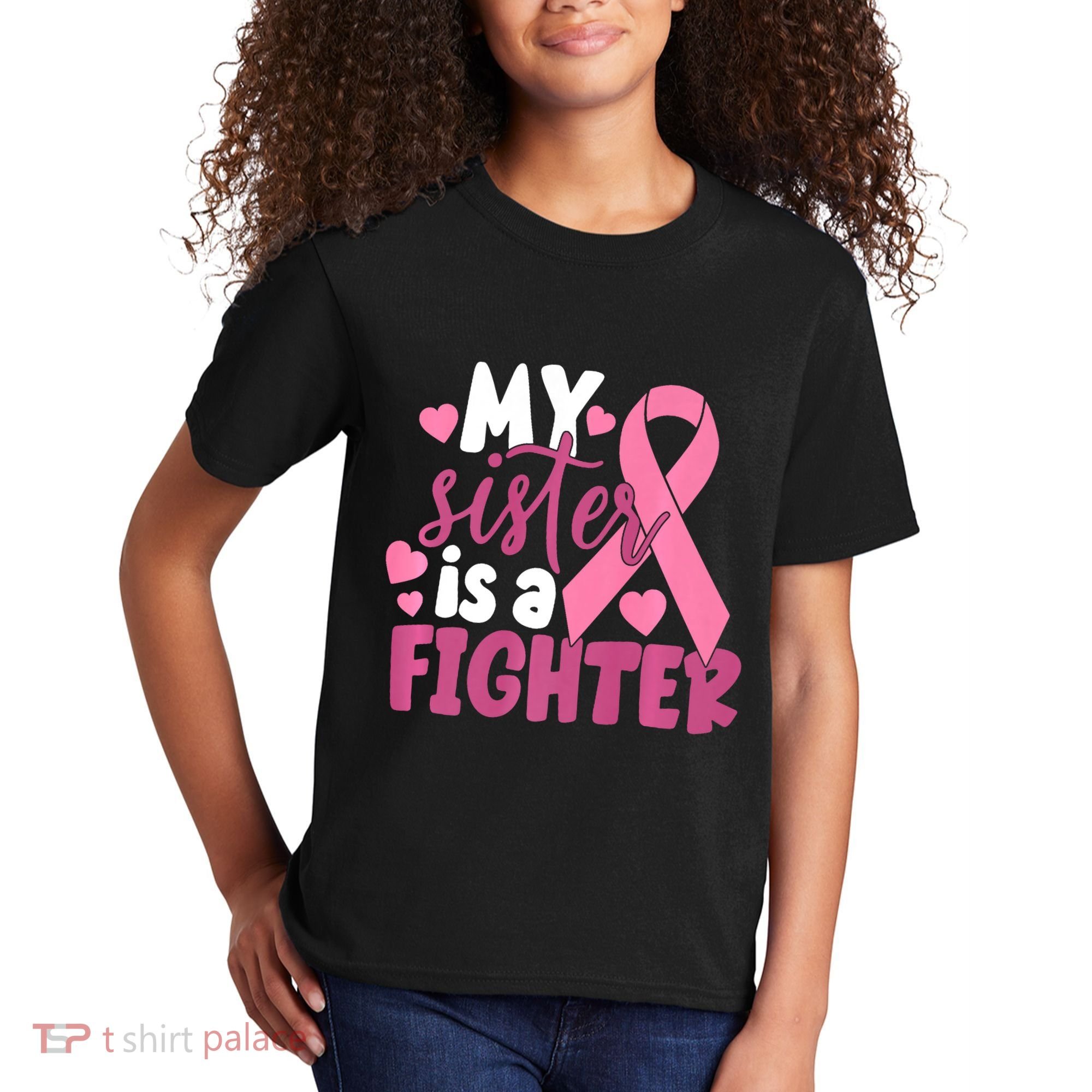 My Sister Is A Fighter Cancer Awareness Kids T-Shirt