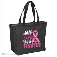 My Sister Is A Fighter Cancer Awareness Tote Bag thumb 2