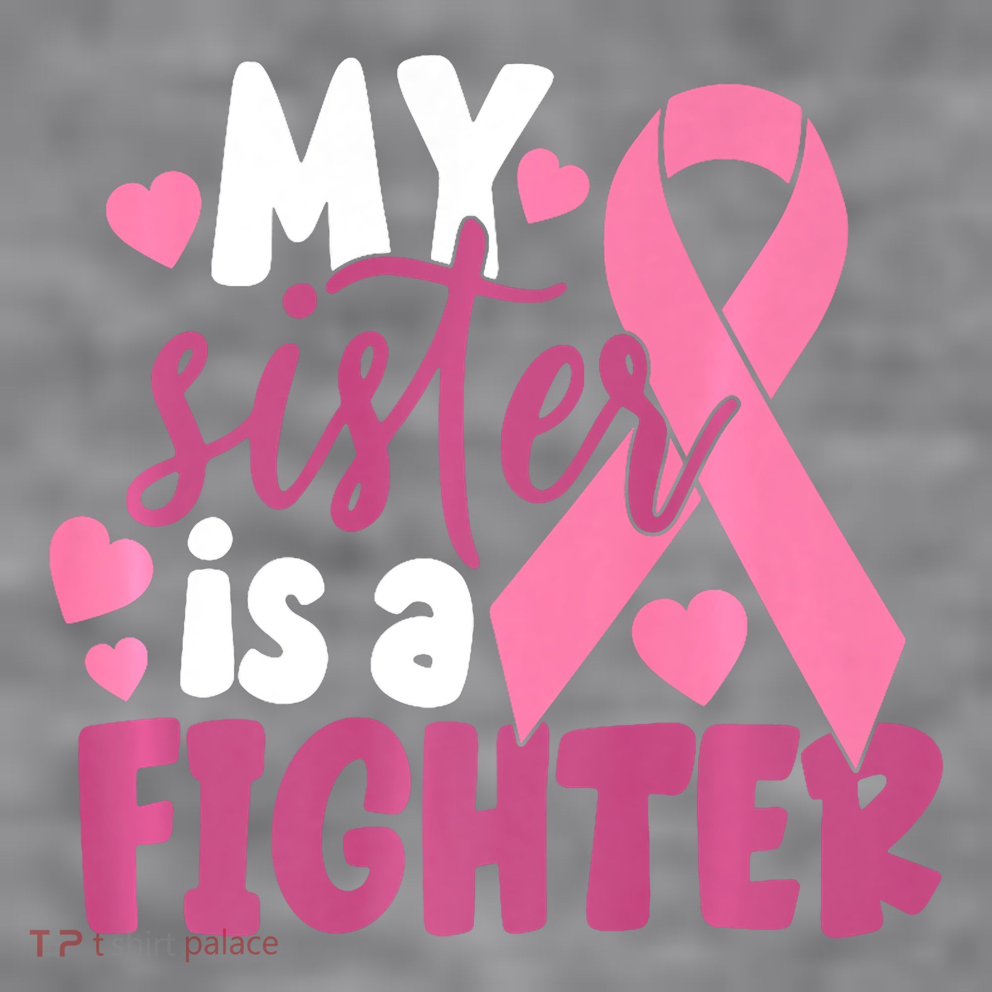 My Sister Is A Fighter Cancer Awareness Women's Racerback Cropped Tank