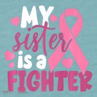 My Sister Is A Fighter Cancer Awareness Sueded Cloud Jersey T-Shirt thumb 2