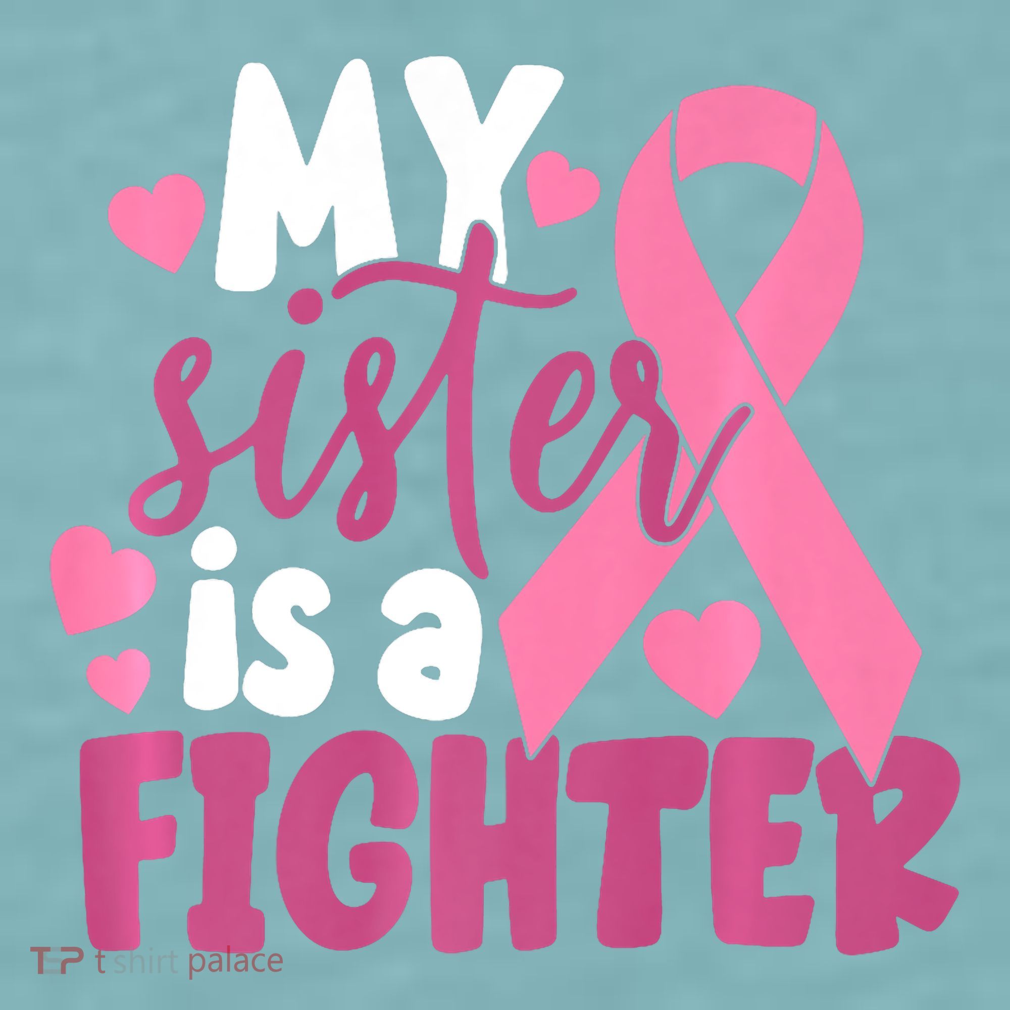 My Sister Is A Fighter Cancer Awareness Sueded Cloud Jersey T-Shirt