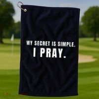 My Secret Is Simple I Pray Golf Towel thumb 1