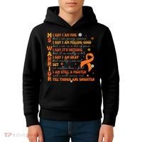 Multiple Sclerosis I Say IM Fine Kids Hoodie thumb 4