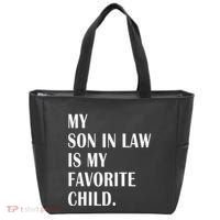 My Son In Law Is My Favorite Child Step Dad & Step Mom Gift Tote Bag thumb 0