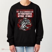 My Stepdaughter Is A Firefighter Hero Proud Fire Stepparent Funny Gift Women's Sweatshirt thumb 0