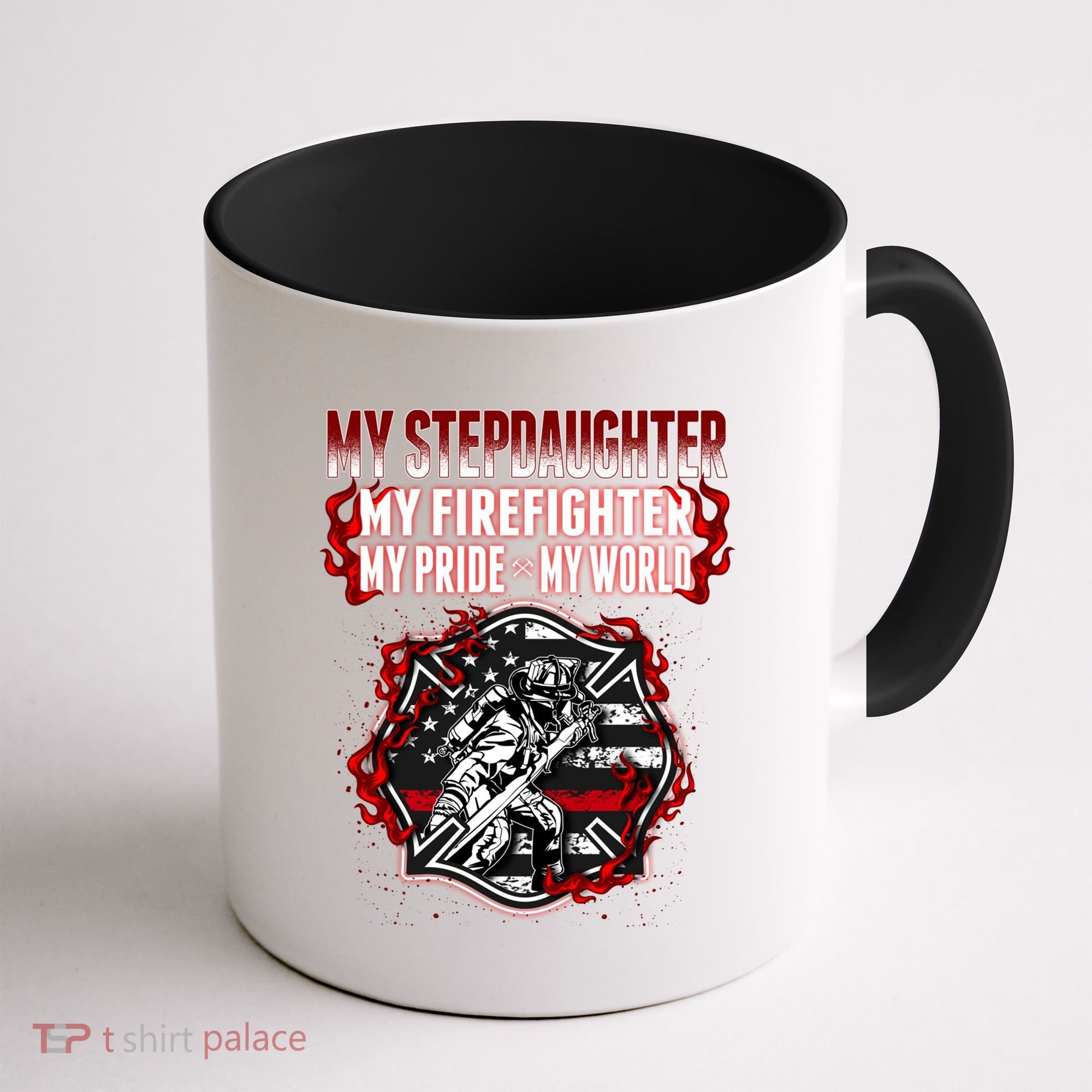 My Stepdaughter Is A Firefighter Hero Proud Fire Stepparent Funny Gift Coffee Mug