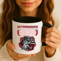 My Stepdaughter Is A Firefighter Hero Proud Fire Stepparent Funny Gift Coffee Mug thumb 3